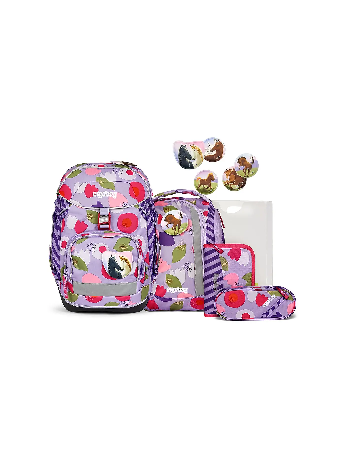 ERGOBAG | Schultaschen Set 6tlg PACK BlütenzauBär | 